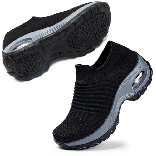 Non-Slip Arch Support Walking Shoes for Women | breathable Mesh Tennis Sneakers