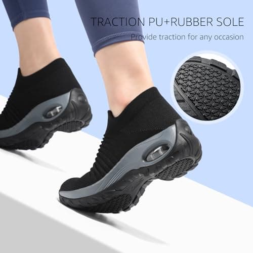 Non-Slip Arch Support Walking Shoes for Women | breathable Mesh Tennis Sneakers