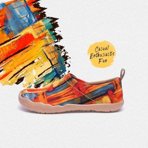 UIN Women's Floral Casual Slip-On Shoes Travel Lightweight Comfortable