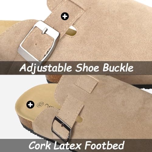 WINSEAD Unisex Potato Shoes Clog Suede Cork Footbed
