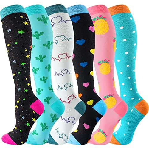 Best Knee High Compression Socks 20-30 mmHg for Running, Nurses & Travel