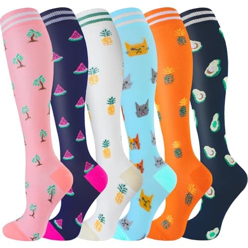 Best Knee High Compression Socks 20-30 mmHg for Running, Nurses & Travel