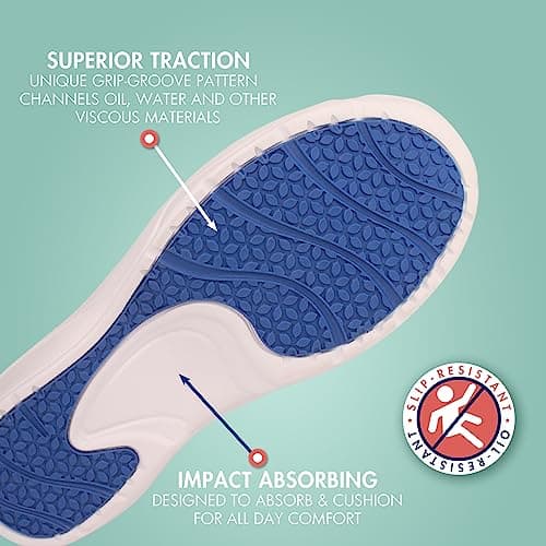 Hawkwell Pro Women's Leather Nursing Shoes for Bunions - Lightweight Slip Resistant Orthotic Work Shoes