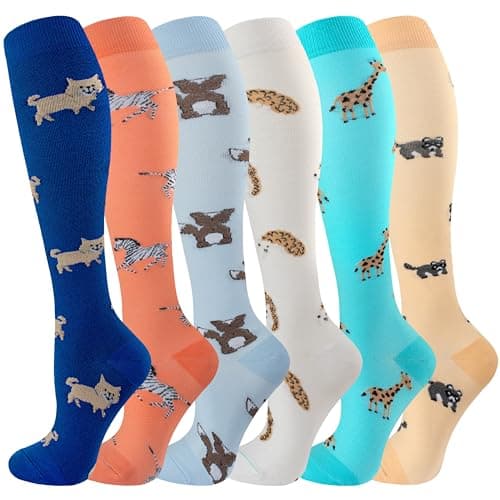 Best Knee High Compression Socks 20-30 mmHg for Running, Nurses & Travel