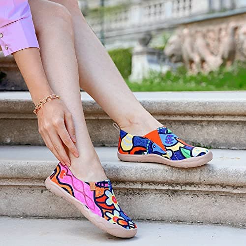 UIN Women's Floral Casual Slip-On Shoes Lightweight & Comfortable