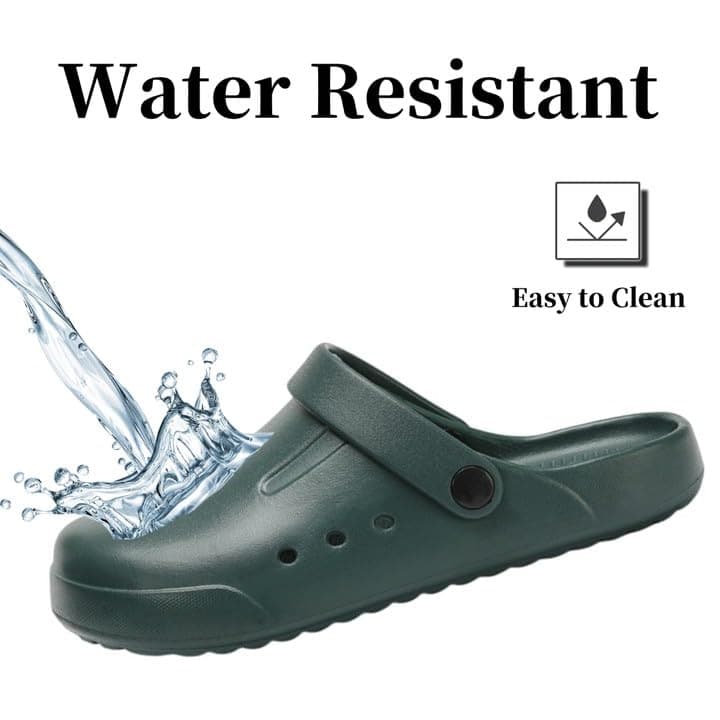 Nicely Cushioned Mens & Womens Garden Slippers for Outdoor Beach Lightweight Breathable Slip-On Comfort