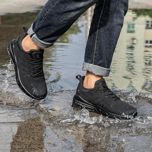 Mens Non-Slip Work Shoes Slip-On Water Resistant Walking Sneakers