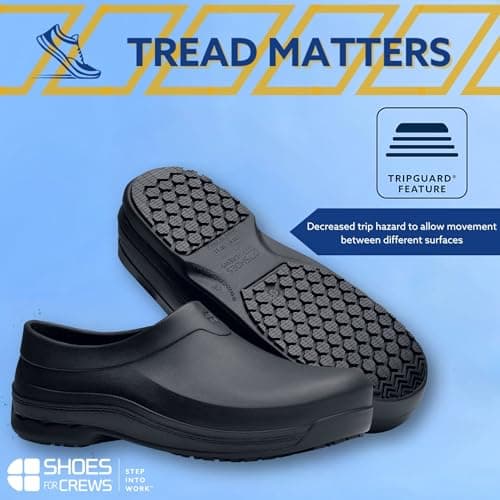 Men's & Women's Slip Resistant Work Clogs, Radium Shoes Black Men's 9/Women's 11