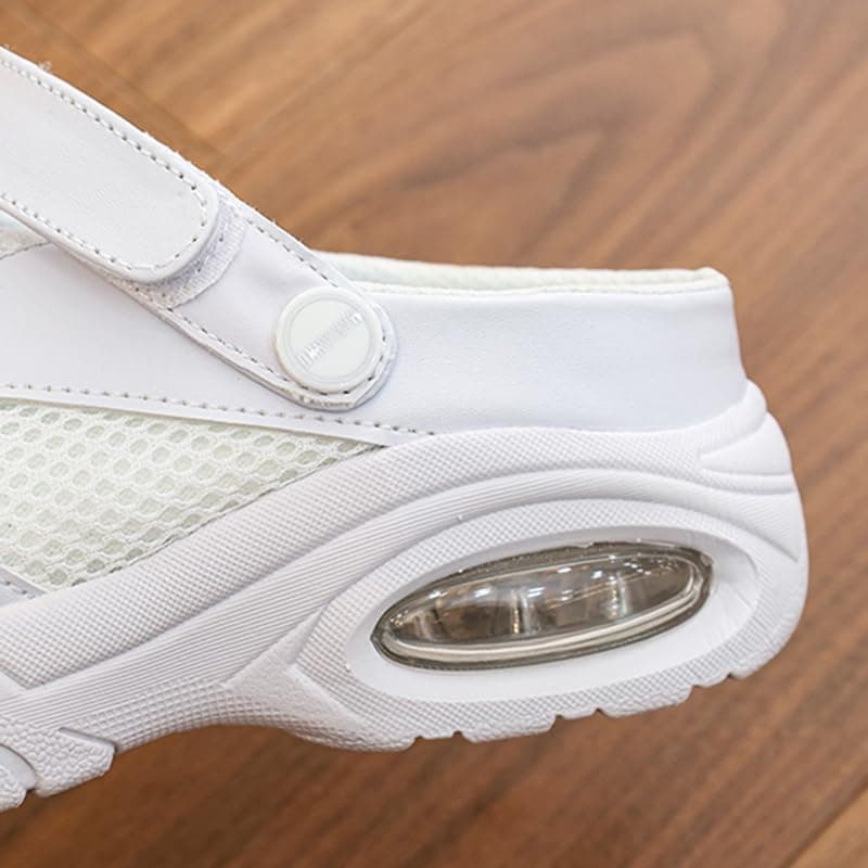 LOULUEN White Lightweight Breathable Nursing Shoes for Women & Men Non-Slip Soft Outsole