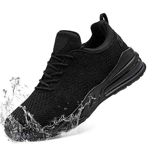 Mens Non-Slip Work Shoes Slip-On Water Resistant Walking Sneakers