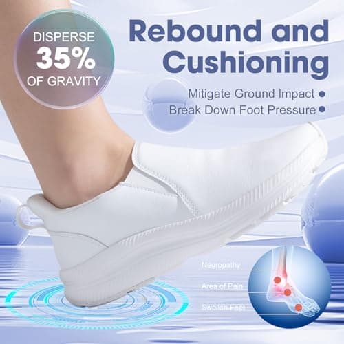 ZOVE Ultra Wide Toe Box Waterproof Nursing Shoes for Women