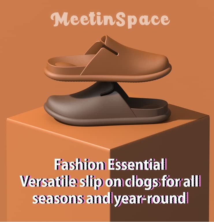 Meetinspace Unisex EVA Clogs Wide Round Toe Lightweight Comfortable Couples Slip-On Shoes