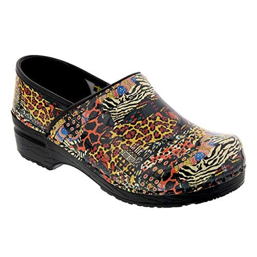 BJORK Swedish Comfort Women's Printed Leather Clogs