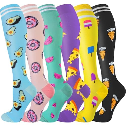 Best Knee High Compression Socks 20-30 mmHg for Running, Nurses & Travel