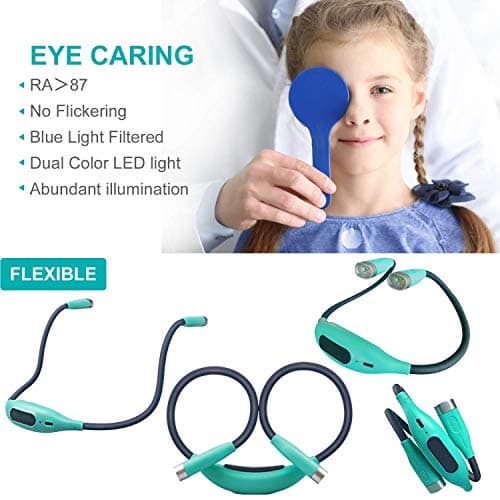 3 Color 3 Brightness USB Rechargeable Neck Reading Lamp for Bed Camping Repair