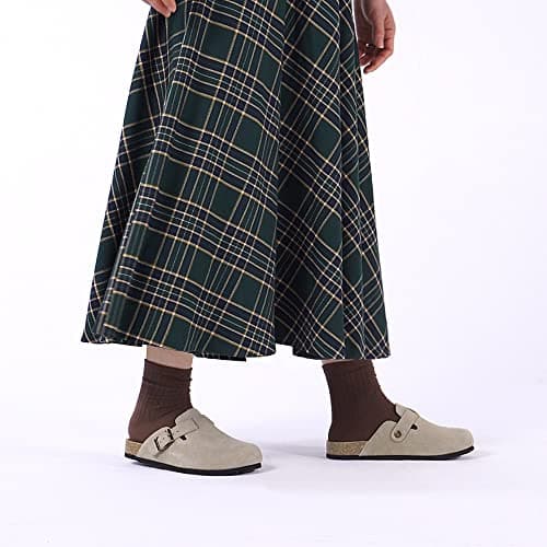 Xiakolaka Women's Suede Adjustable Buckle Slip-On Clogs
