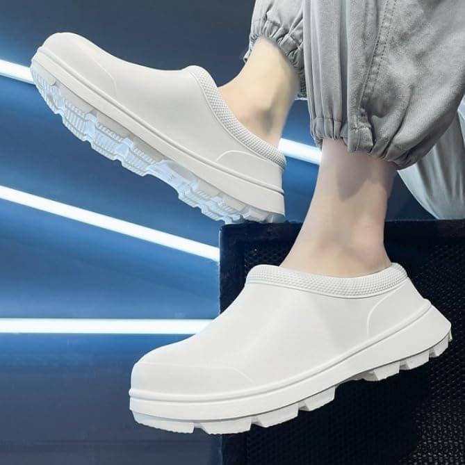 Hhhchpm Chef Shoes for Men - Non-Slip Oil-Resistant Waterproof Safety Work Shoes