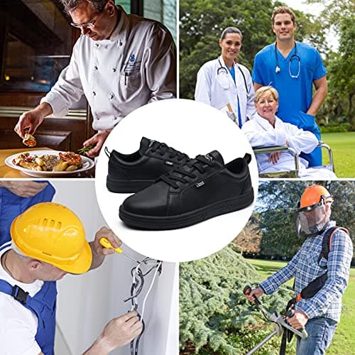 Non-Slip Work Shoes for Men and Women - Slip Resistant Chef & Nursing Shoes
