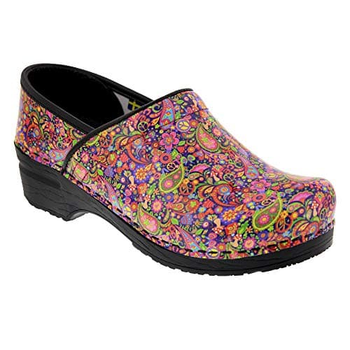 BJORK Swedish Comfort Women's Printed Leather Clogs