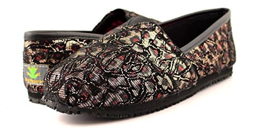 Laforst Froggee Women's Leather Nonslip Slip-On Flat for Servers & Nurses+Free Socks