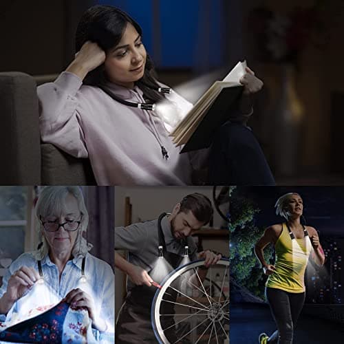 Rechargeable LED Neck Reading Light for Bedtime Reading (2 Pack)…