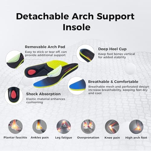 JARLIF Women's Arch Support Walking Shoes for Plantar Fasciitis