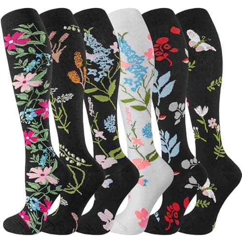 Best Knee High Compression Socks 20-30 mmHg for Running, Nurses & Travel