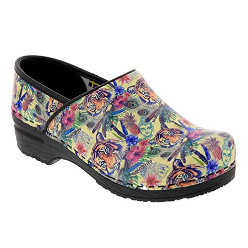 BJORK Swedish Comfort Women's Printed Leather Clogs