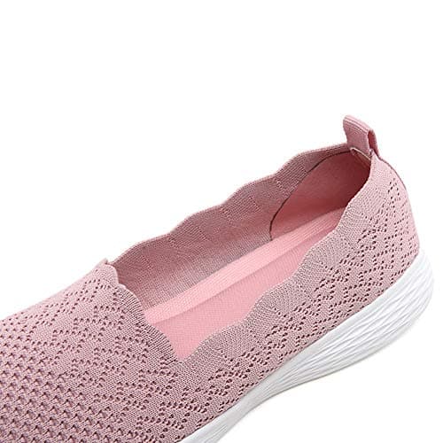 Puxowe Women's Lightweight Slip-On Walking Loafer-Shoes Memory Foam Round Toe