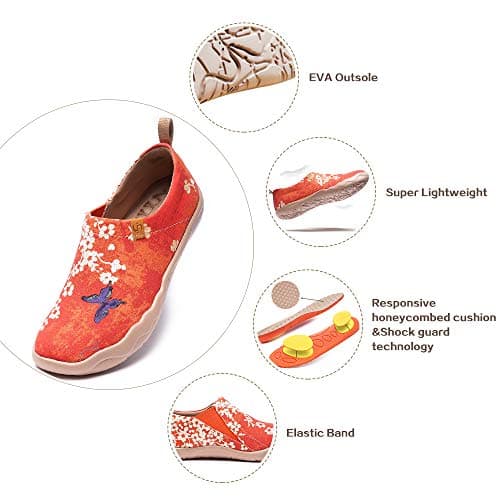 UIN Women's Art Travel Slip-On Flats Lightweight & Breathable