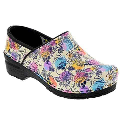 BJORK Swedish Comfort Women's Printed Leather Clogs