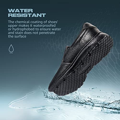 HISEA Men's Non-Slip Kitchen Shoes, Water & Oil Resistant, Comfortable & Breathable