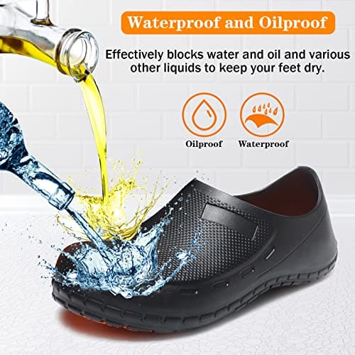 Nonslip Water Proof Chef Shoes for Men | Comfortable Nursing Shoes Seaside-Zapatos de Cocina para Hombres
