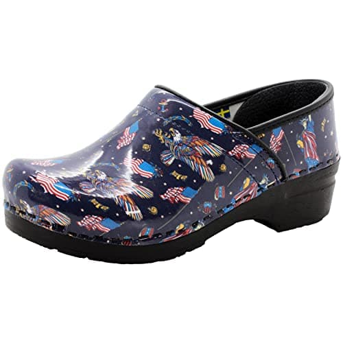 BJORK Swedish Comfort Women's Printed Leather Clogs