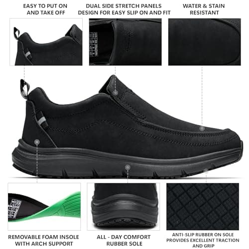 Waterproof Men's & Women's Non-Slip Work Shoes for Kitchen & Restaurant