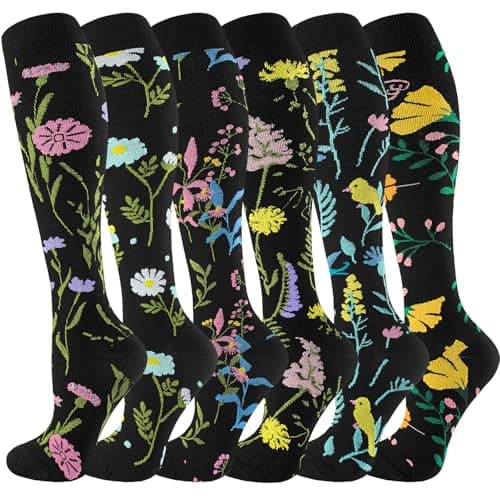 Best Knee High Compression Socks 20-30 mmHg for Running, Nurses & Travel