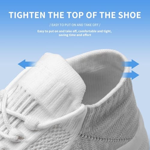 White Non-Slip Shoes for Women's Work in Food Service