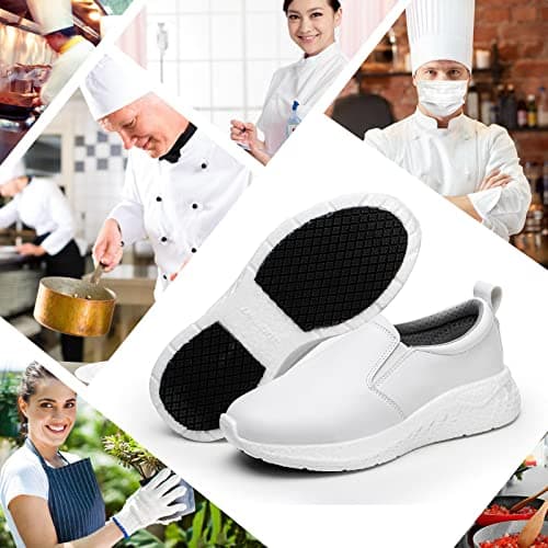 LMQLZHYC Non-Slip Work Shoes for Women, Suitable for Restaurant and Nursing Staff
