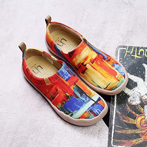 UIN Women's Floral Casual Slip-On Shoes Travel Lightweight Comfortable