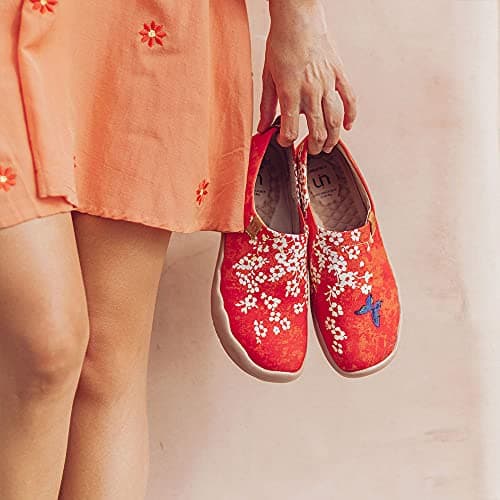 UIN Women's Art Travel Slip-On Flats Lightweight & Breathable