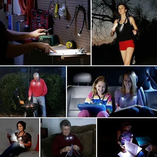 Ausuky Hands-Free Neck LED Reading Light (Blue)