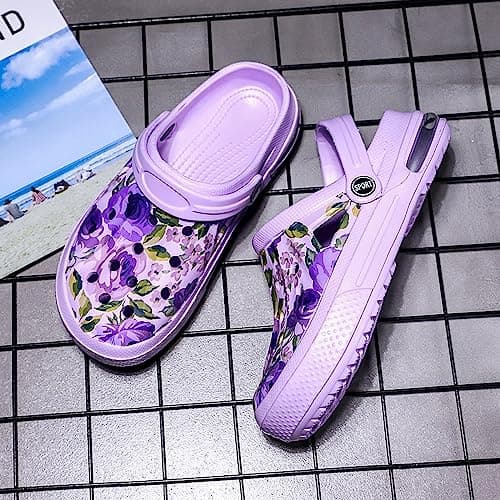 Eliogn Women's Garden Clogs Shoes Anti-Slip Beach Sandals