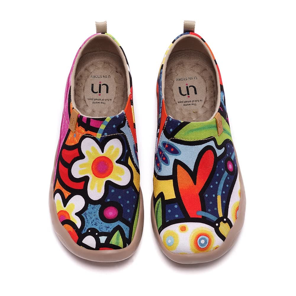 UIN Women's Floral Casual Slip-On Shoes Lightweight & Comfortable