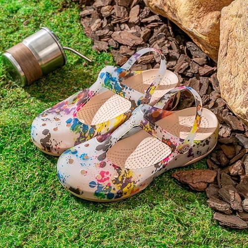 KELMALL Women's Non-Slip Classic Slip-On Platform Nursing Garden Mules Comfort Lightweight