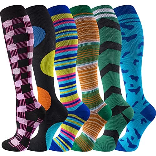 Best Knee High Compression Socks 20-30 mmHg for Running, Nurses & Travel