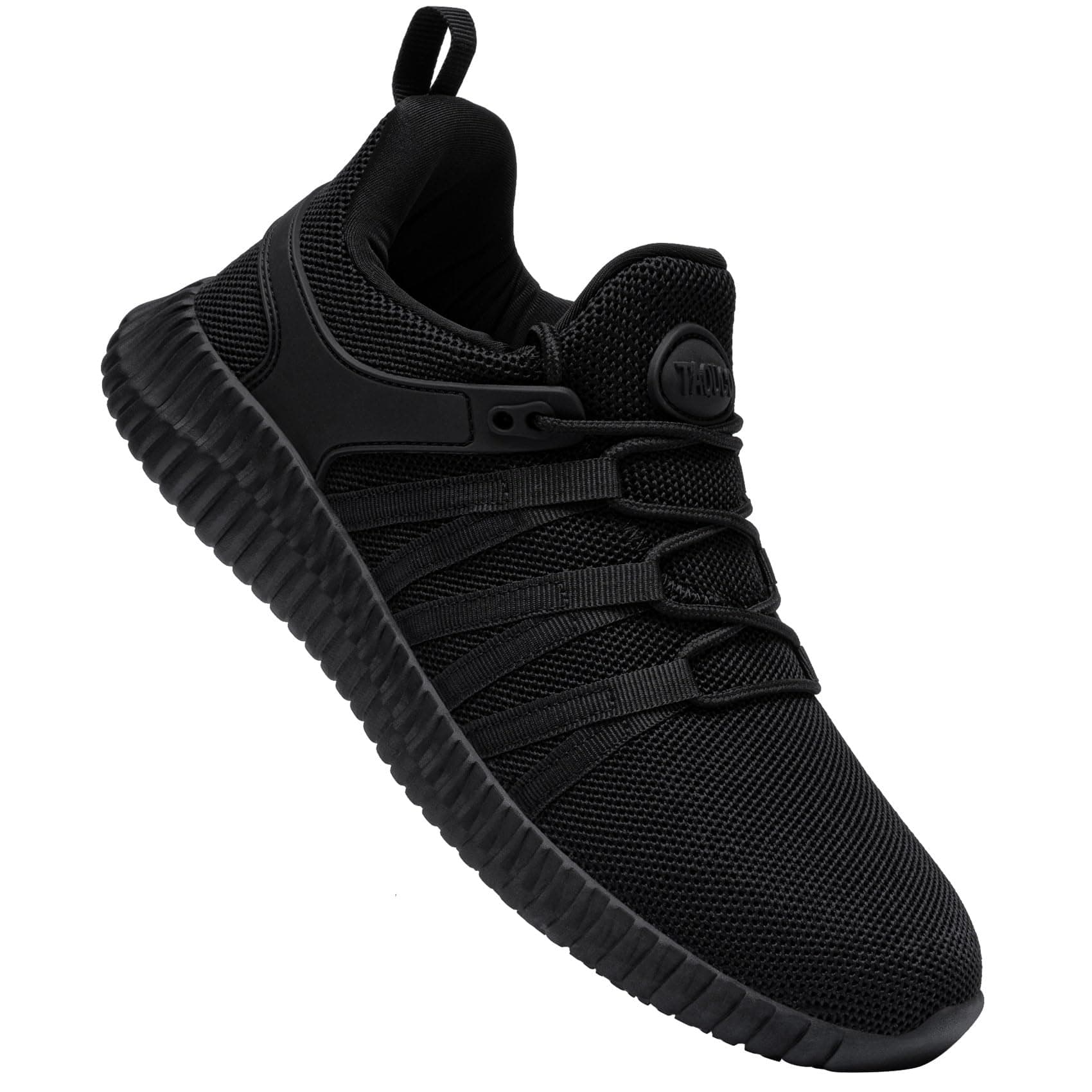 Women's Non-Slip Black Slip-On Walking Shoes for Restaurant Kitchen