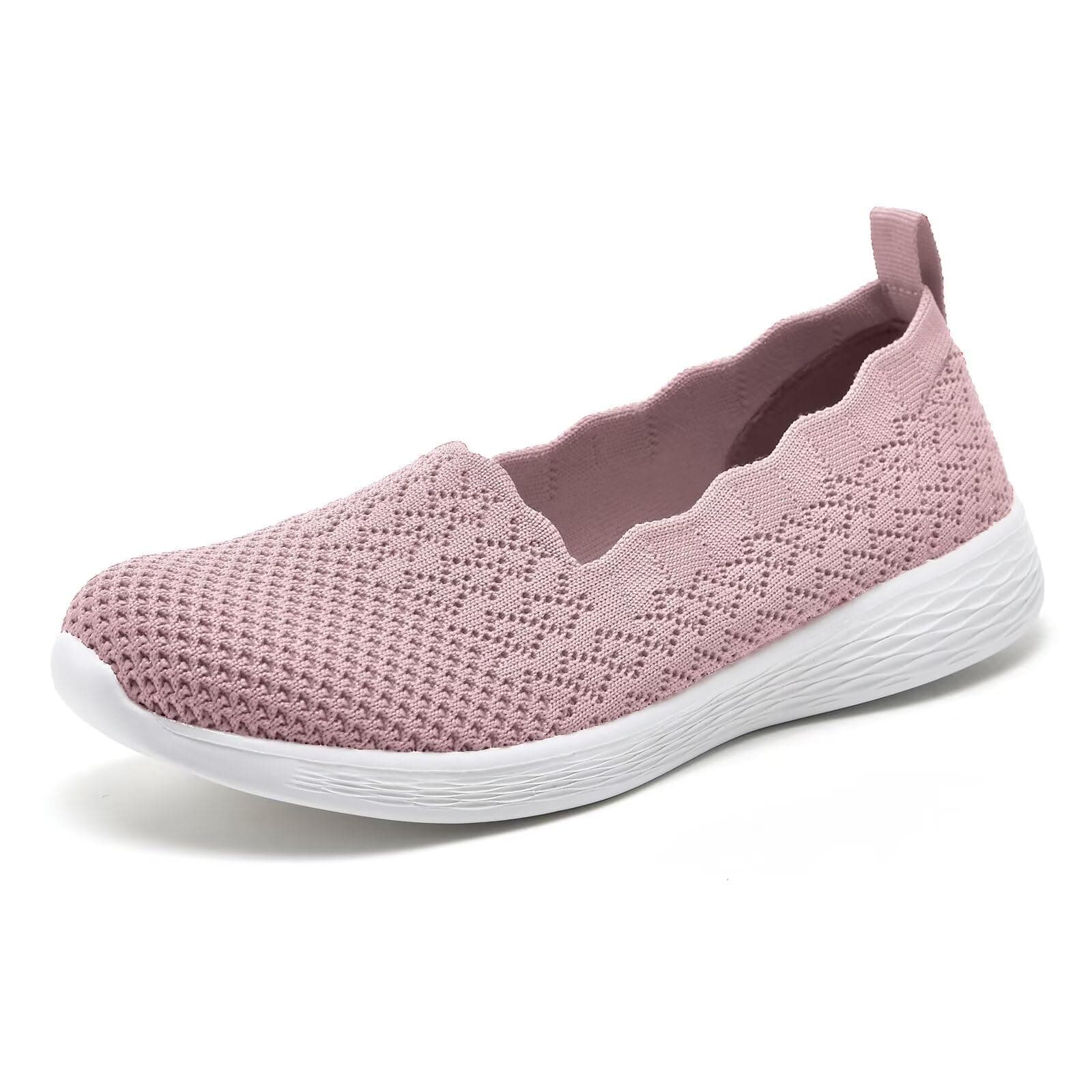 Puxowe Women's Lightweight Slip-On Walking Loafer-Shoes Memory Foam Round Toe