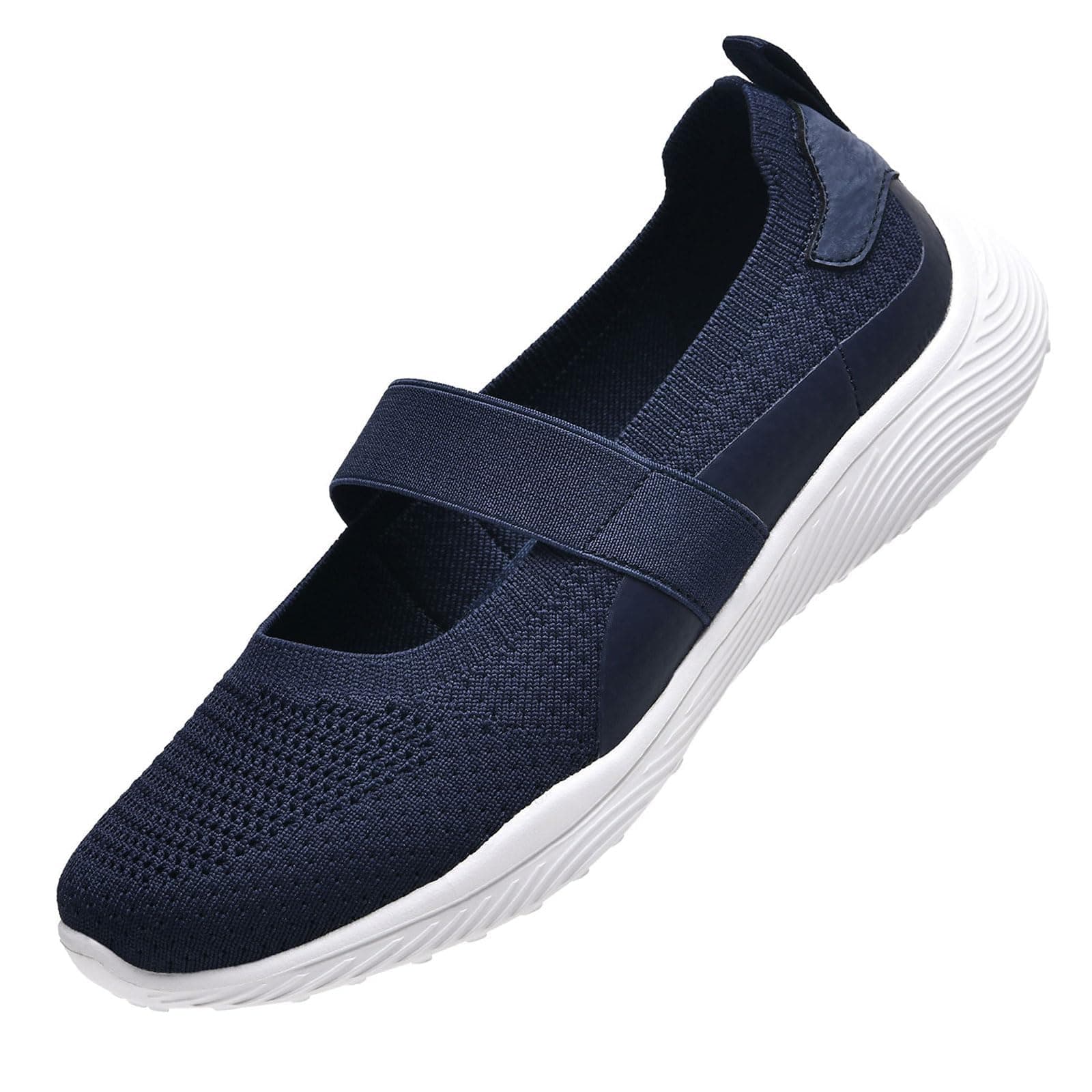 HONHOLD Women's Comfortable Knit Mary Jane Flat Shoes with Arch Support