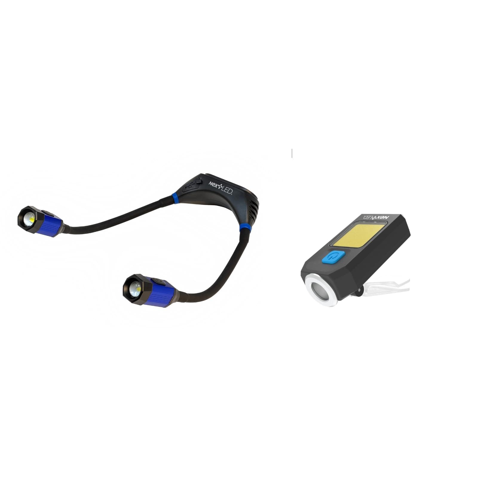NextLED Rechargeable Necklight & Keychain EDC Light Combo
