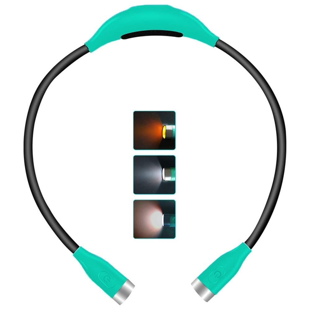 3 Color 3 Brightness USB Rechargeable Neck Reading Lamp for Bed Camping Repair